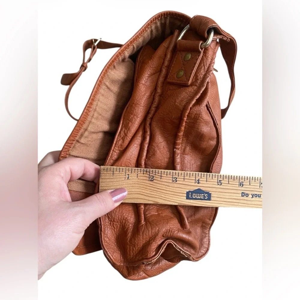 Vintage Genuine Leather Satchel Crossbody Messenger Briefcase Men Bag - Brown